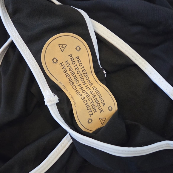 Swimall One Piece Swimsuit Black with White Trim Womens XL - Picture 5 of 13